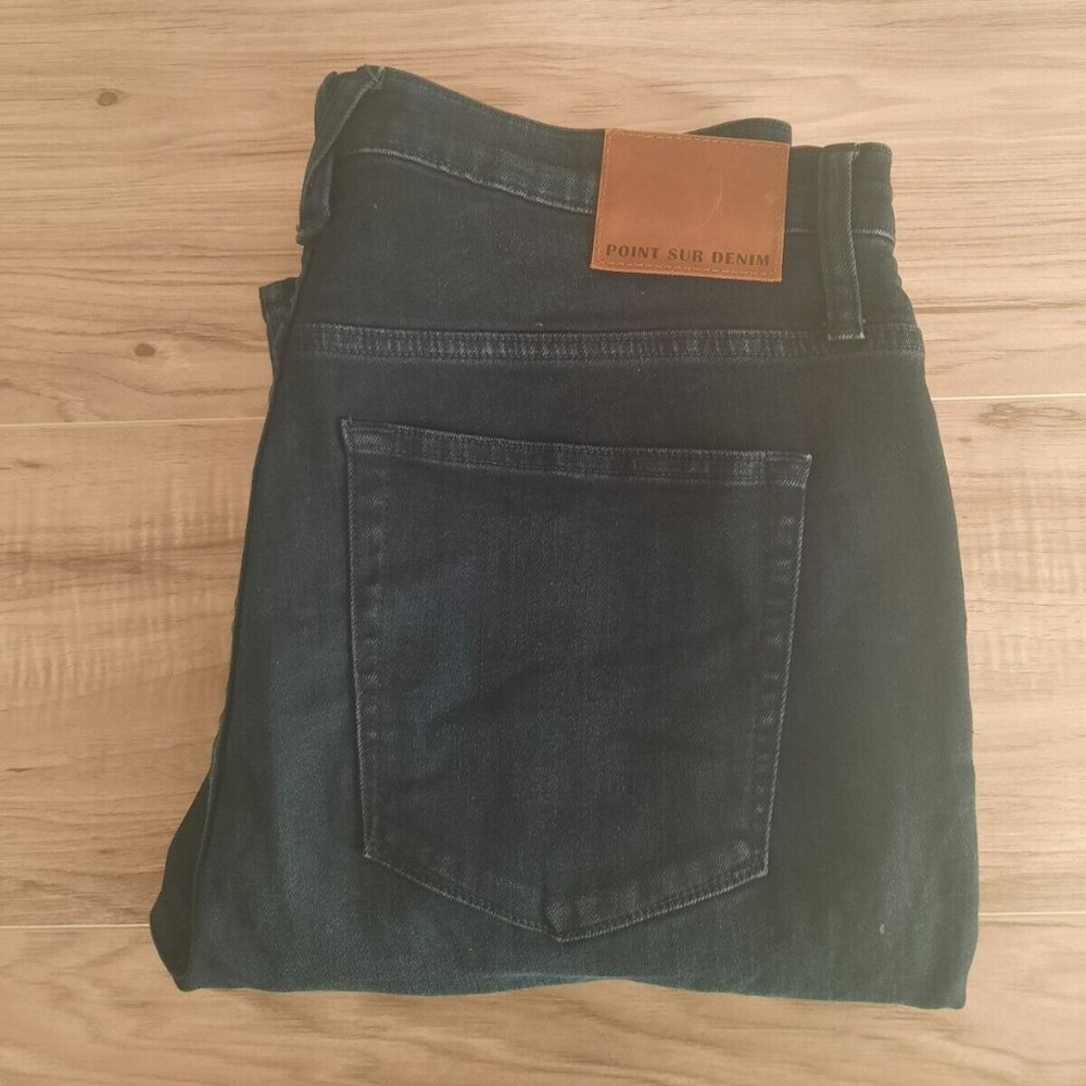 Point Sur Denim Women's 31 Dark Washed Zipper Front Pockets Blue Jeans